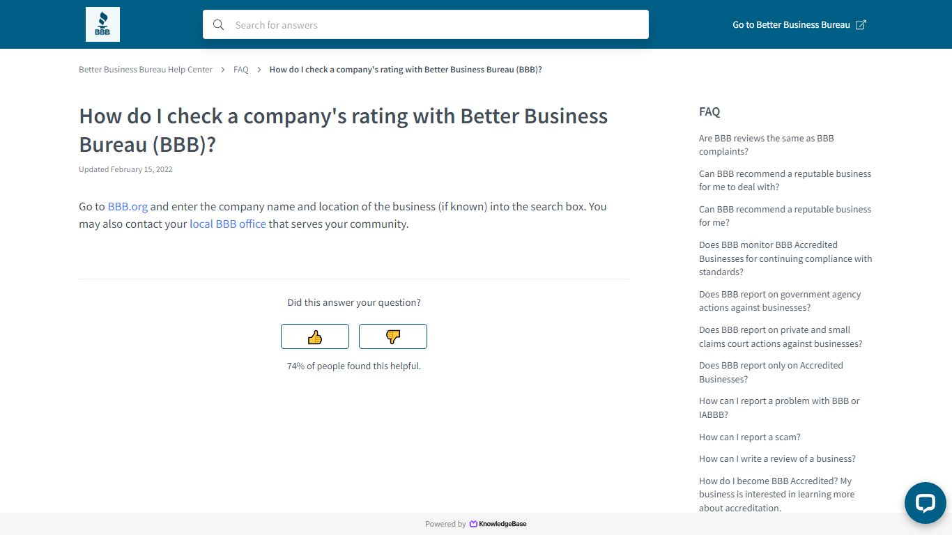 How do I check a company's rating with Better Business Bureau (BBB ...